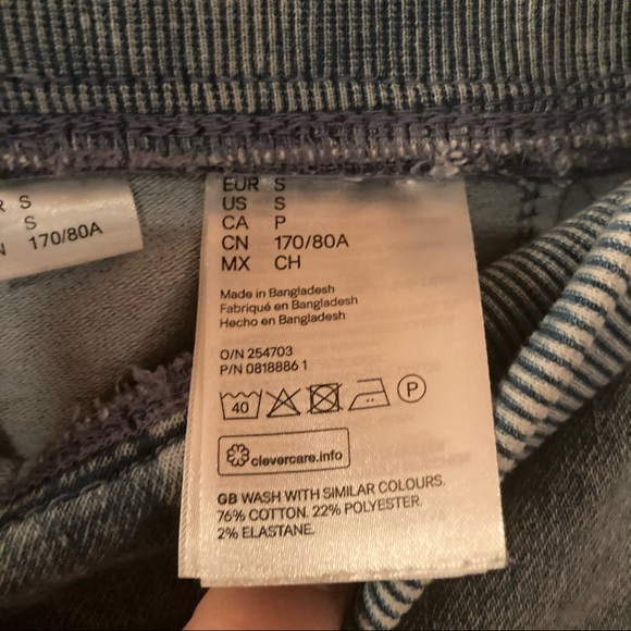 H&M SMALL S denim drawstring shorts - Picture 7 of 8